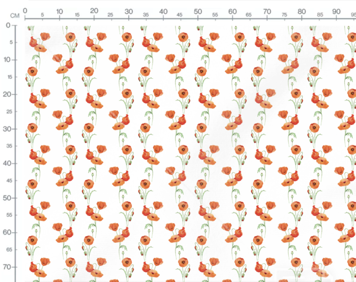 Tissu Imprimé Fleuri Coquelicots Fleurs, 7 tissus au choix – Image 3