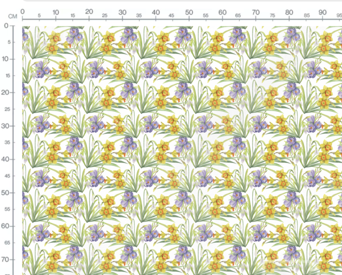 Tissu Imprimé Fleuri Jonquilles Blanc, 7 tissus au choix – Image 3