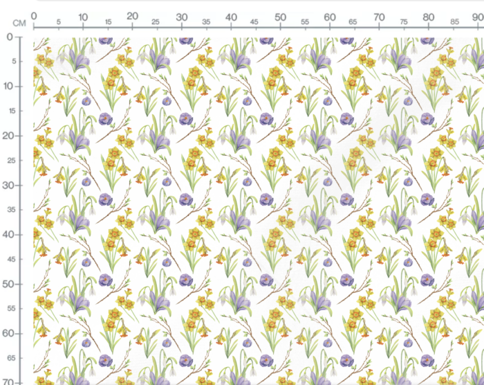 Tissu Imprimé Fleuri Jonquilles Printemps, 7 tissus au choix – Image 3