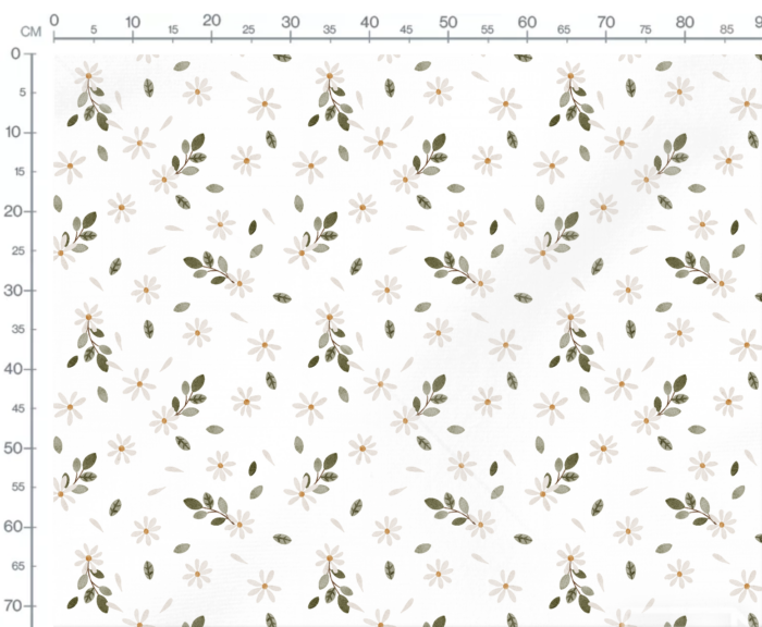 Tissu Imprimé Fleuri Marguerite Douceur, 7 tissus au choix – Image 3
