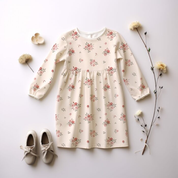 Tissu Imprimé Fleuri Mathilde Blush, 7 tissus au choix – Image 4