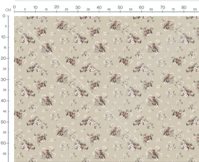Tissu Imprimé Fleuri Souris Vert, 10 tissus au choix – Image 3