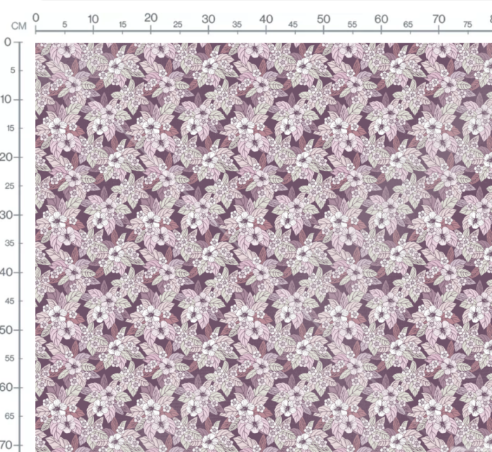 Tissu Imprimé Fleuri Tropical Elodie Violet, 7 tissus au choix – Image 3