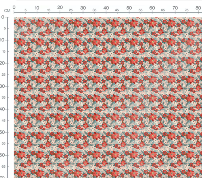 Tissu Imprimé Fleurs de Noel Blush, 7 tissus au choix – Image 2