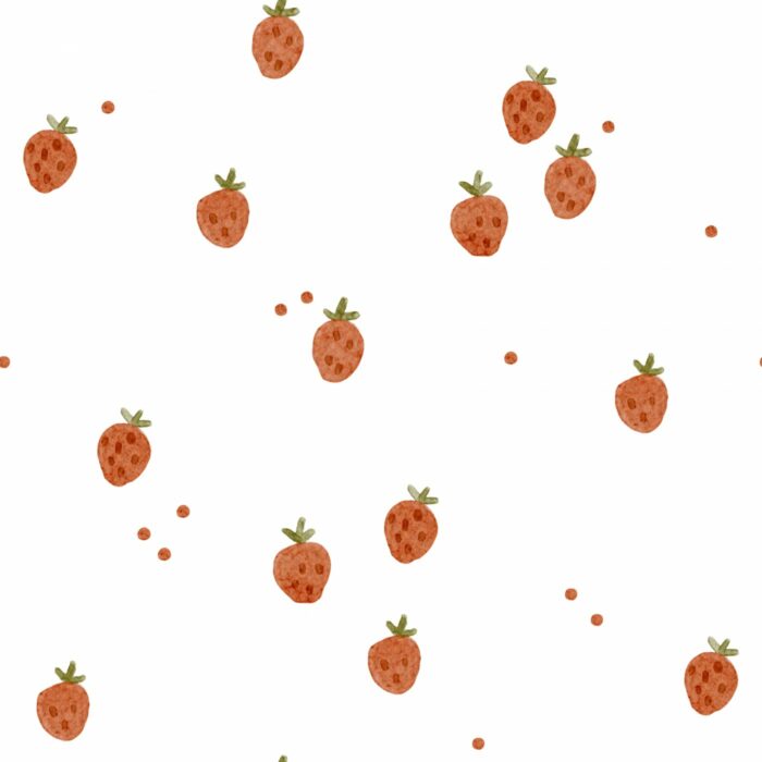 Tissu Imprimé Fraises Campagne, 10 tissus au choix