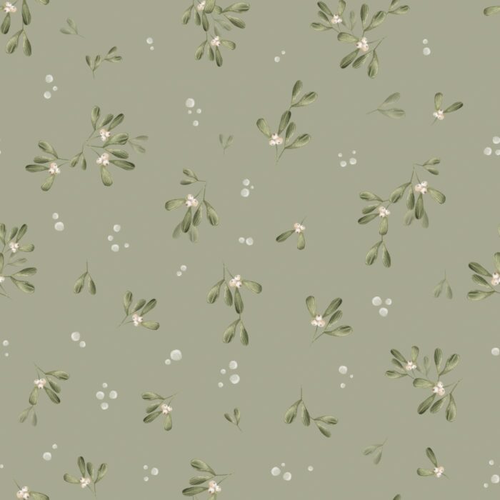Tissu Imprimé Gui Fleuri Vert, 7 tissus au choix