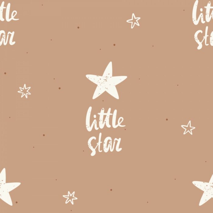 Tissu Imprimé Little Star Caramel, 7 tissus au choix