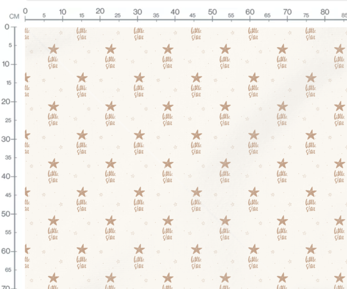Tissu Imprimé Little Star Crème, 7 tissus au choix – Image 2
