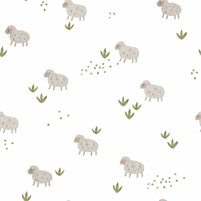 Tissu Imprimé Mouton Adorable, 7 tissus au choix