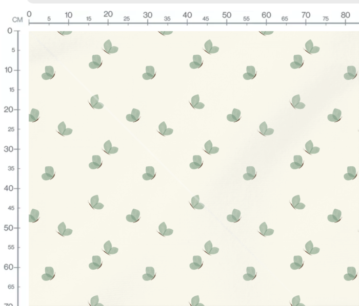 Tissu Imprimé Papillons Bonheur Menthe, 10 tissus au choix – Image 3
