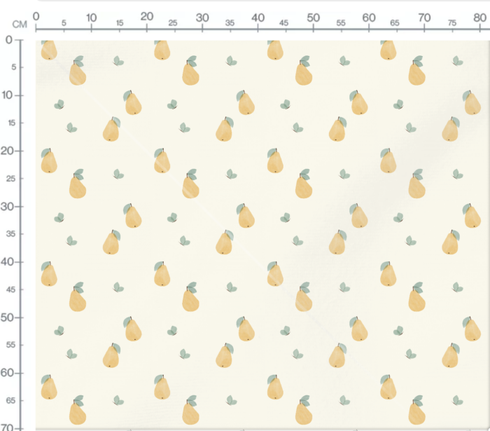 Tissu Imprimé Papillons Bonheur Poire Petit, 7 tissus au choix – Image 3