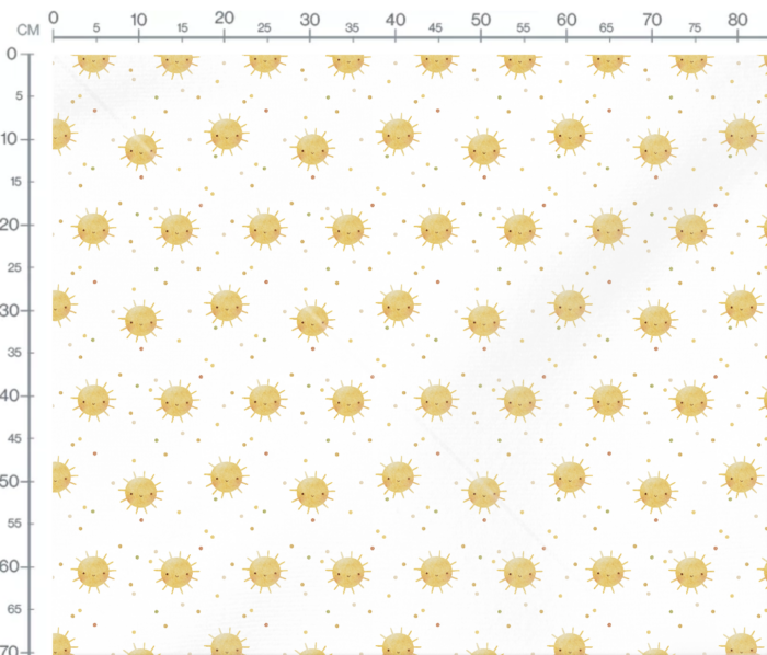 Tissu Imprimé Petit Soleil Heureux, 7 tissus au choix – Image 3