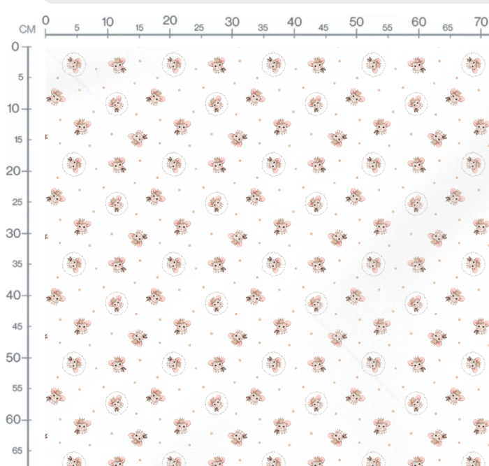 Tissu Imprimé Petit Prince Souris Blanc, 7 tissus au choix – Image 3