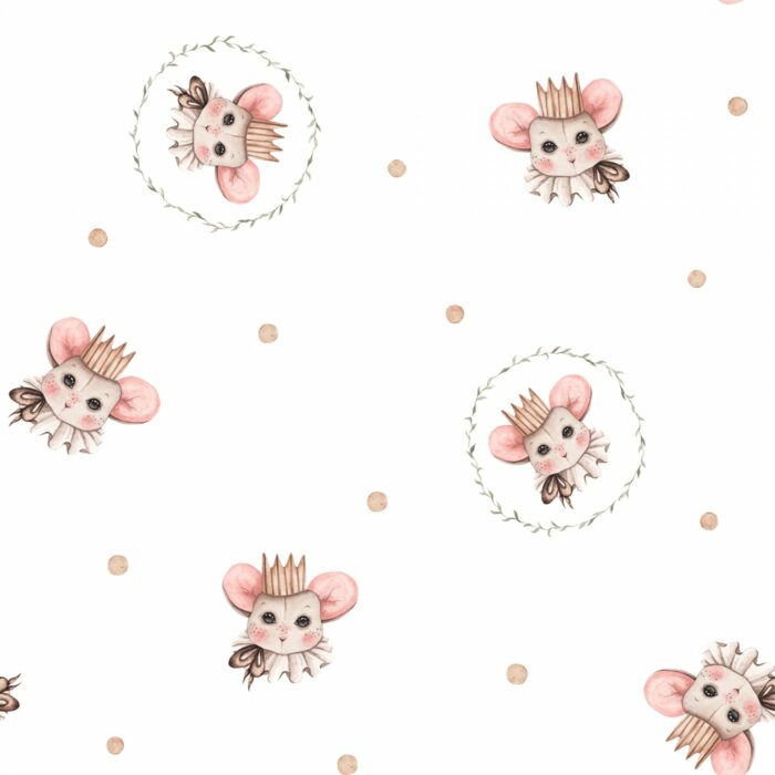 Tissu Imprimé Petit Prince Souris Blanc, 7 tissus au choix