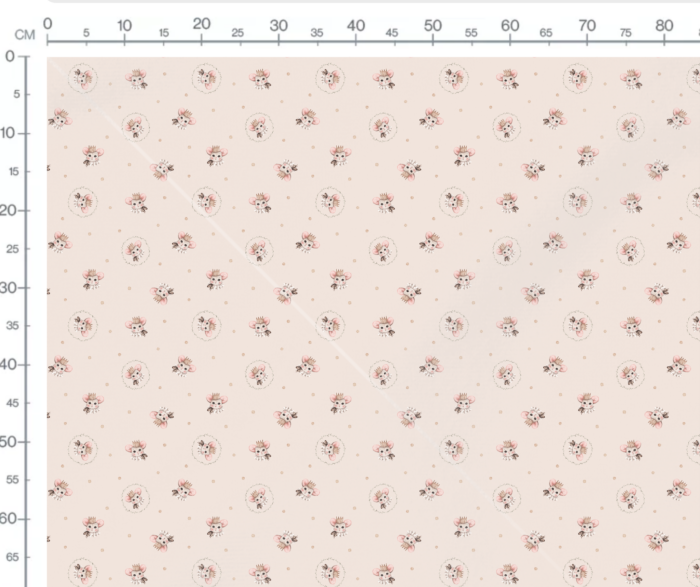 Tissu Imprimé Petit Prince Souris Blush, 7 tissus au choix – Image 3
