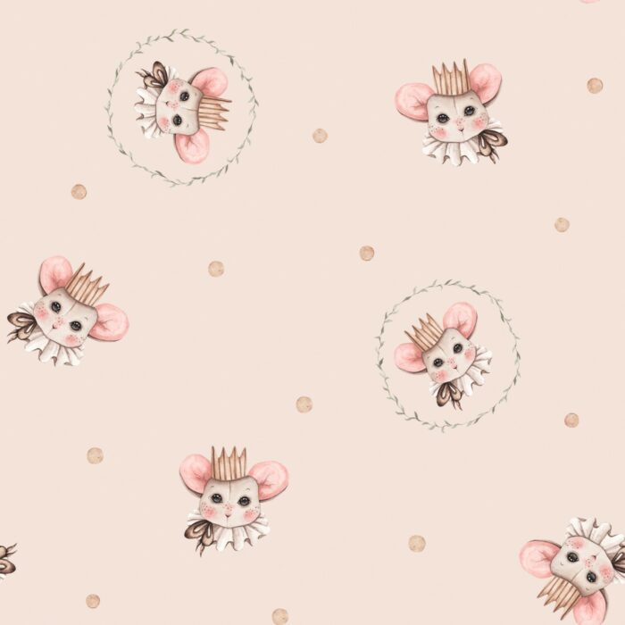 Tissu Imprimé Petit Prince Souris Blush, 7 tissus au choix