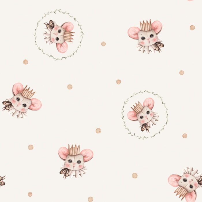 Tissu Imprimé Petit Prince Souris Crème, 7 tissus au choix