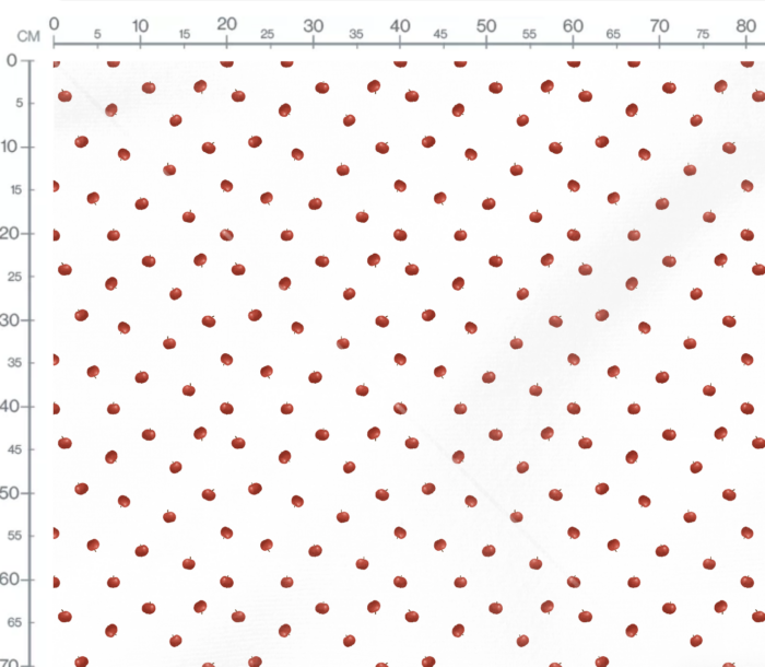 Tissu Imprimé Pommes Petites Blanc, 7 tissus au choix – Image 3