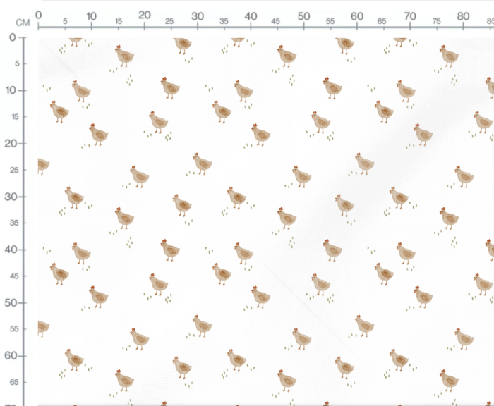 Tissu Imprimé Poule Adorable, 7 tissus au choix – Image 3