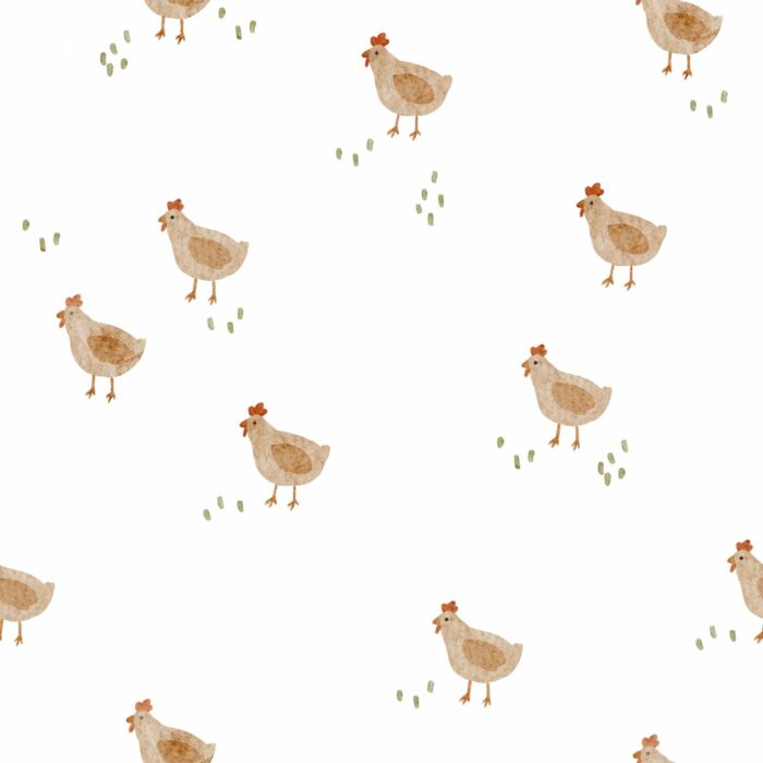 Tissu Imprimé Poule Adorable, 7 tissus au choix
