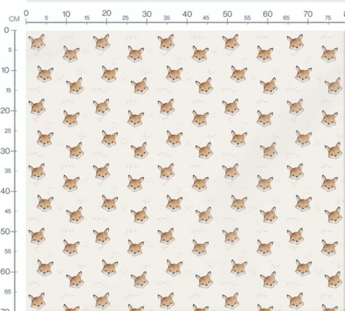 Tissu Imprimé Renard Adorable Animaux, 7 tissus au choix – Image 3