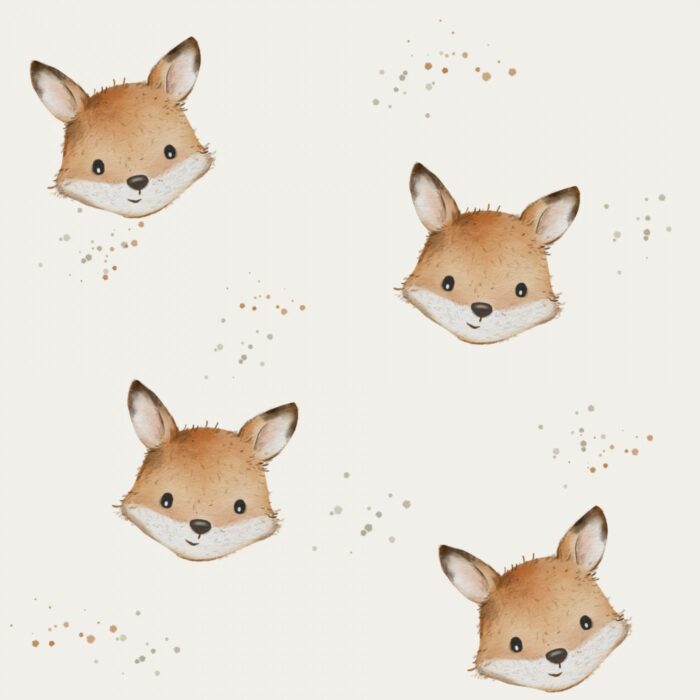 Tissu Imprimé Renard Adorable Animaux, 7 tissus au choix