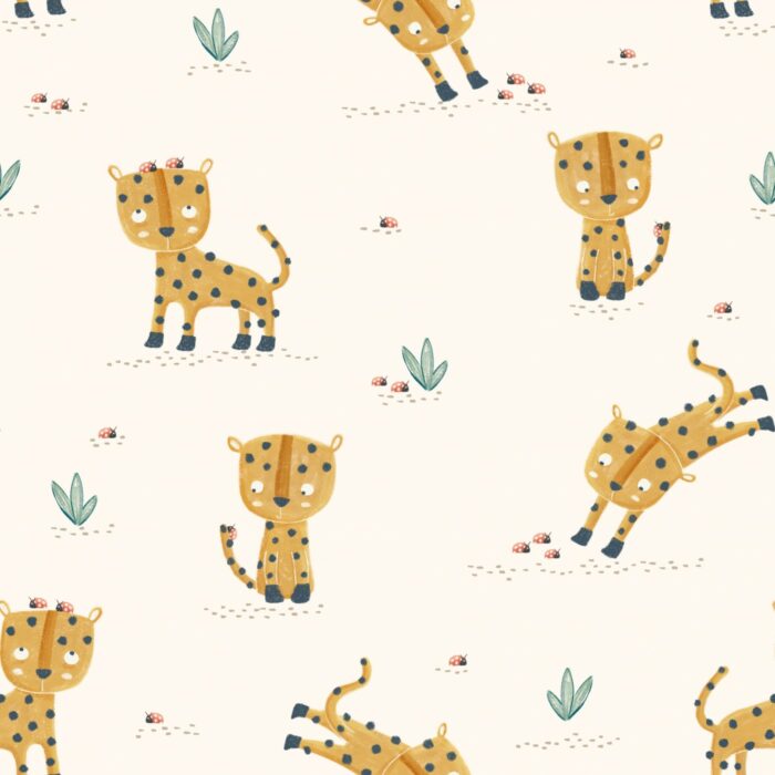 Tissu Imprimé Safari Léopard Coccinelle, 7 tissus au choix