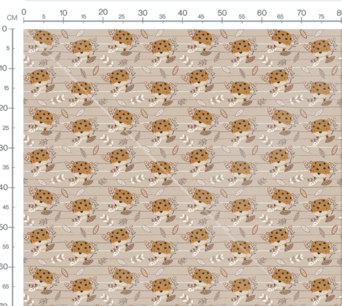 Tissu Imprimé Safari Léopard Mignon Beige, 7 tissus au choix – Image 3