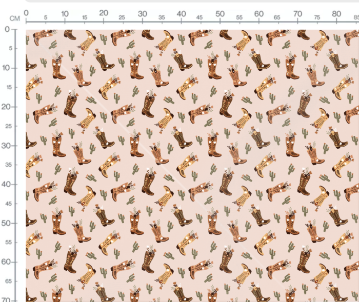 Tissu Imprimé Western Boho Blush, 7 tissus au choix – Image 3