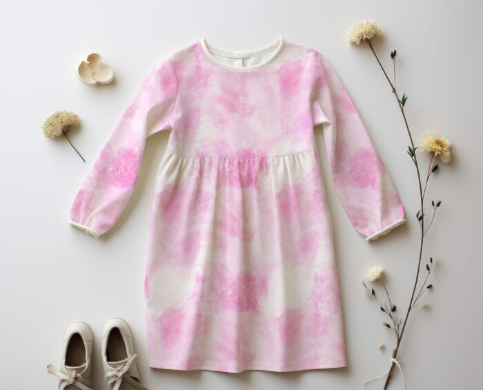 Tissu Imprimé Tie and Dye Rose, 7 tissus au choix – Image 4