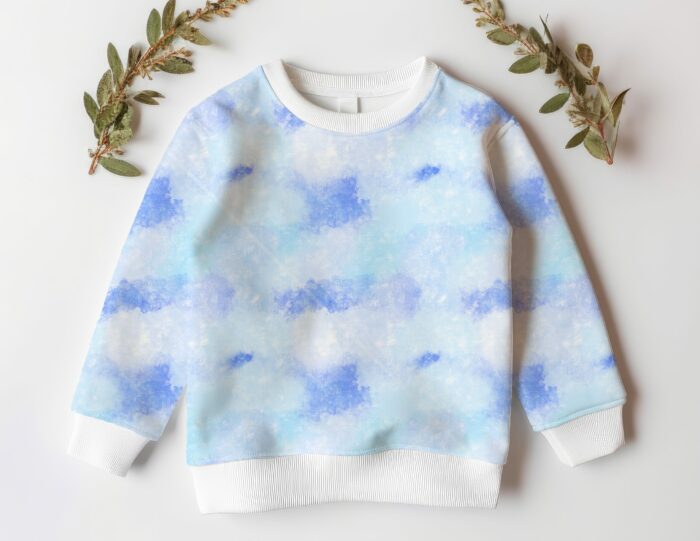 Tissu Imprimé Tie and Dye Bleu, 7 tissus au choix – Image 3