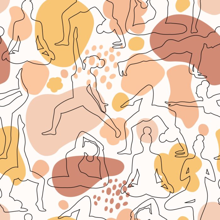 Tissu Imprimé Abstrait Yoga Zen, 7 tissus au choix