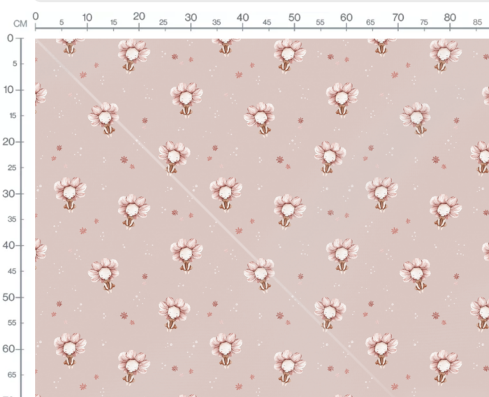 Tissu Imprimé Bebe Fille Fleur Rose, 7 tissus au choix – Image 3