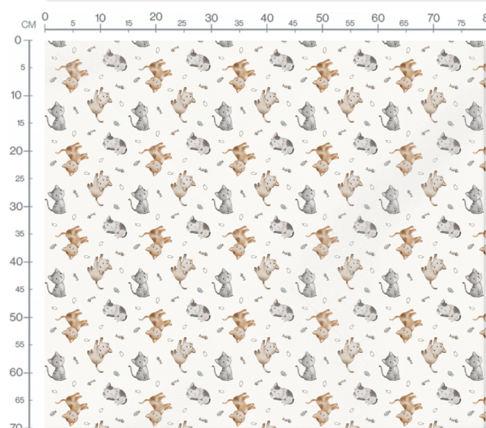 Tissu Imprimé Chatons Mignons Poissons, 7 tissus au choix – Image 3