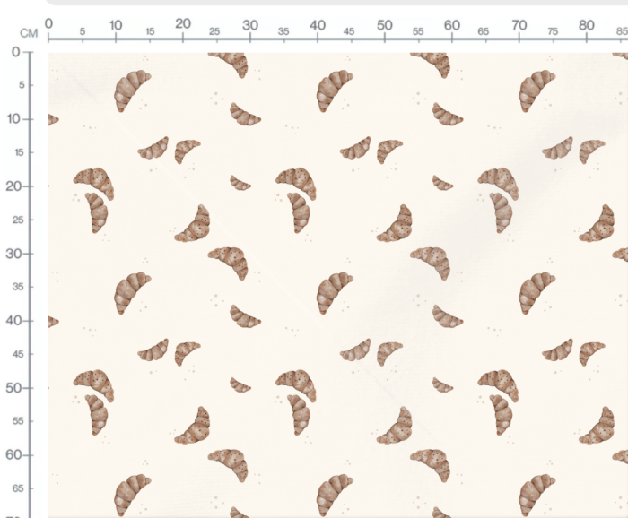 Tissu Imprimé Croissant Délice Crème, 7 tissus au choix – Image 3