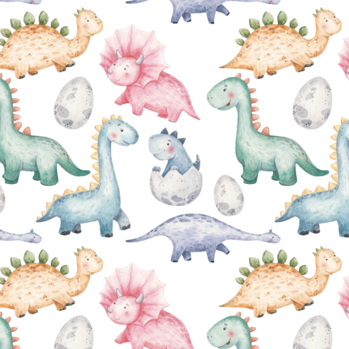 Tissu Exclusif Dinosaure Amis, 10 tissus au choix
