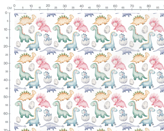 Tissu Exclusif Dinosaure Amis, 10 tissus au choix – Image 2