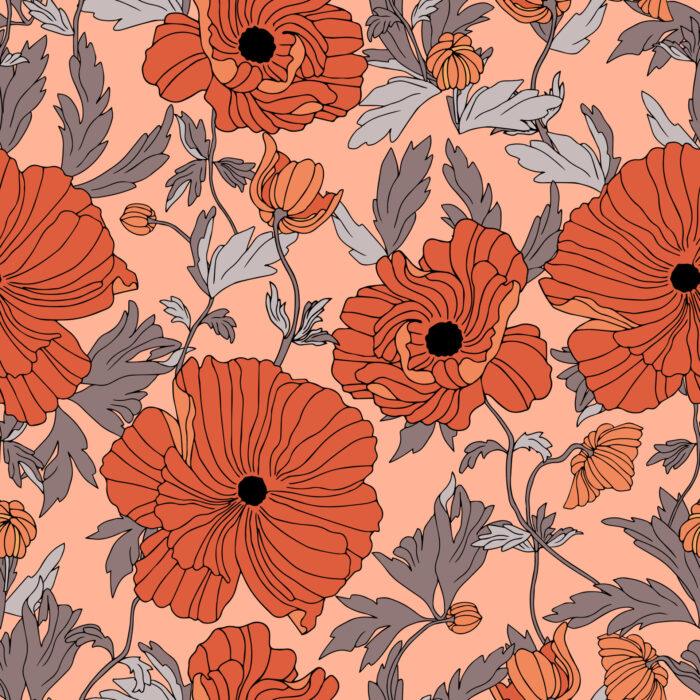 Tissu Imprimé Fleuri Anna Rose, 7 tissus au choix