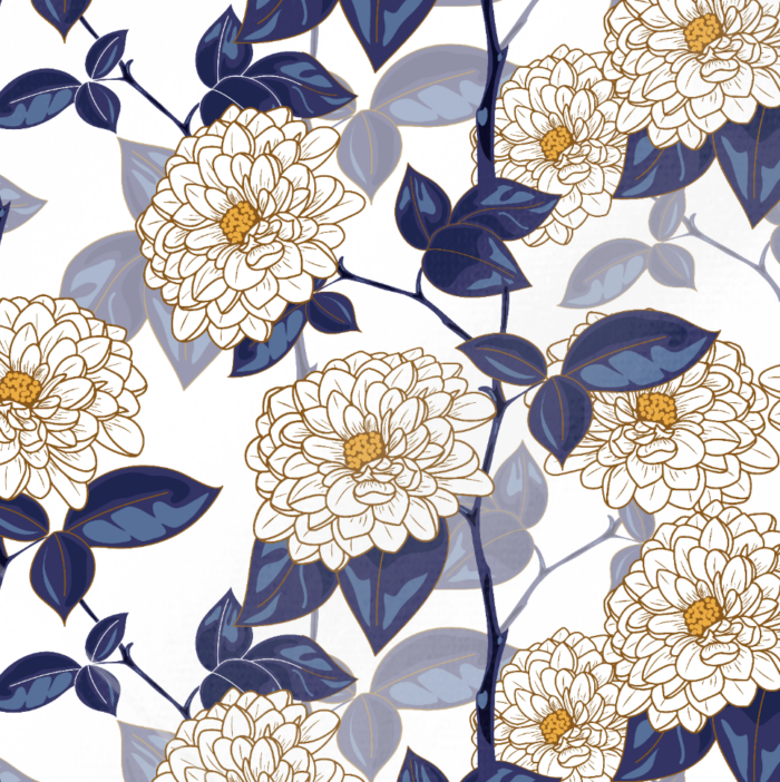 Tissu Imprimé Fleuri Gabrielle, 7 tissus au choix