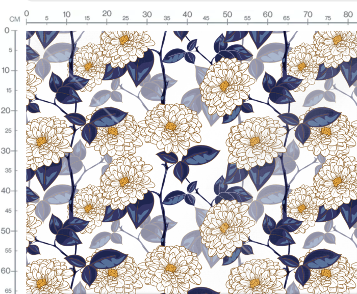 Tissu Imprimé Fleuri Gabrielle, 7 tissus au choix – Image 3