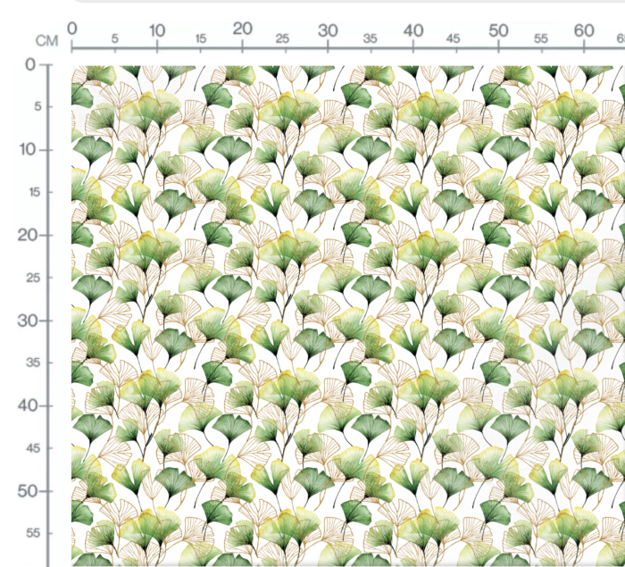Tissu Imprimé Fleuri Ginkgo, 10 tissus au choix – Image 2