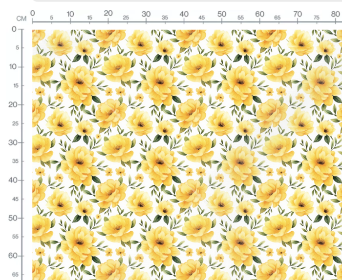 Tissu Imprimé Fleuri Laure Jaune, 7 tissus au choix – Image 3