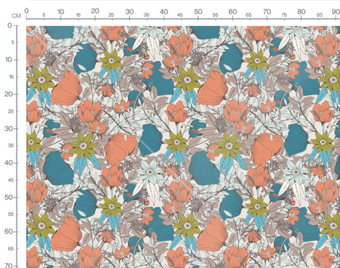 Tissu Imprimé Fleuri Victoria Couleurs, 7 tissus au choix – Image 3
