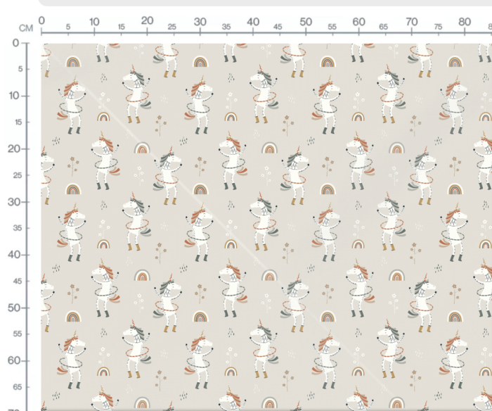 Tissu Imprimé Licorne Danse, 7 tissus au choix – Image 3