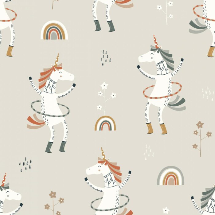 Tissu Imprimé Licorne Danse, 7 tissus au choix