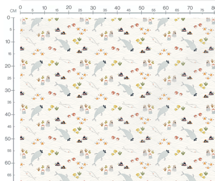 Tissu Imprimé Marin Poissons Pirates, 7 tissus au choix – Image 3