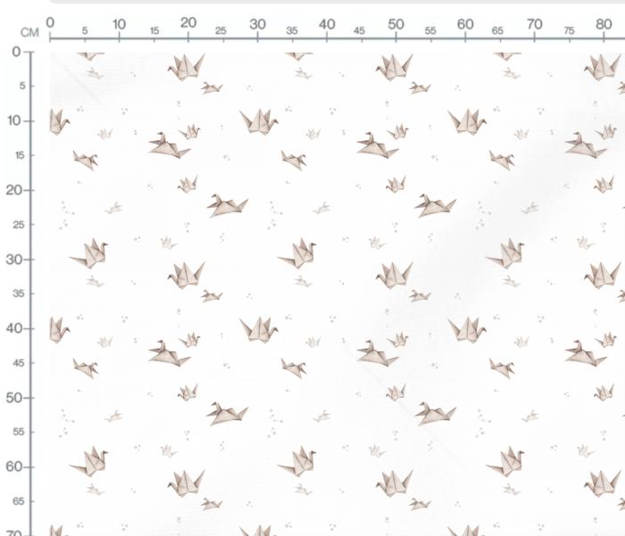 Tissu Imprimé Oiseaux en Papier Blanc, 7 tissus au choix – Image 3