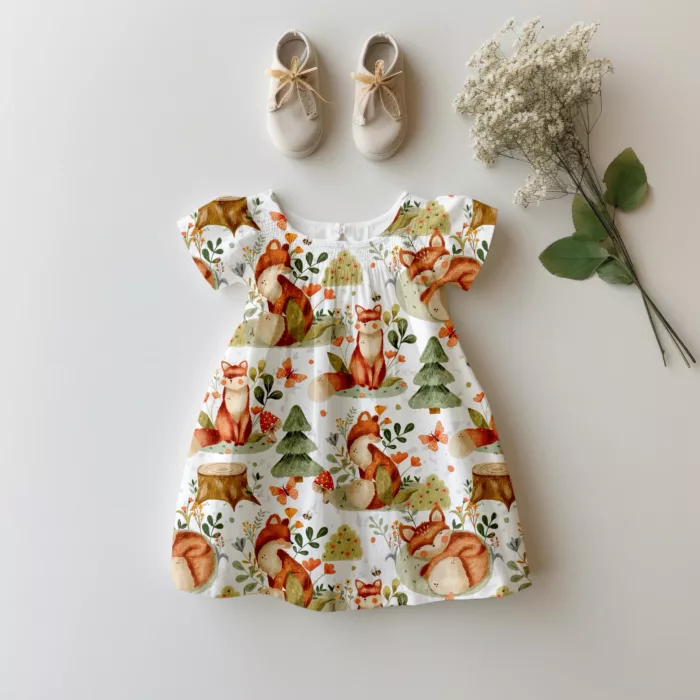 Tissu Imprimé Renard Foret, 7 tissus au choix – Image 5