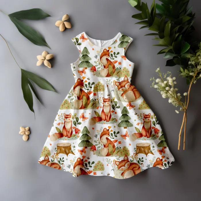 Tissu Imprimé Renard Foret, 7 tissus au choix – Image 7