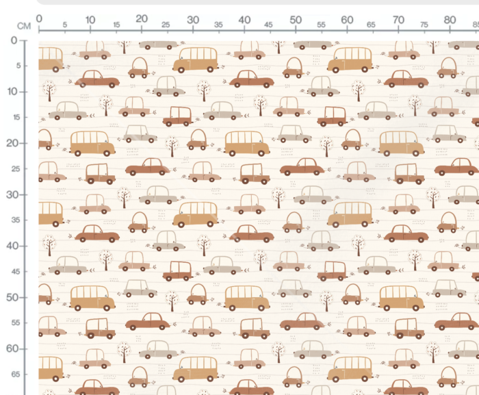 Tissu Imprimé Voitures Couleurs Automne, 7 tissus au choix – Image 3